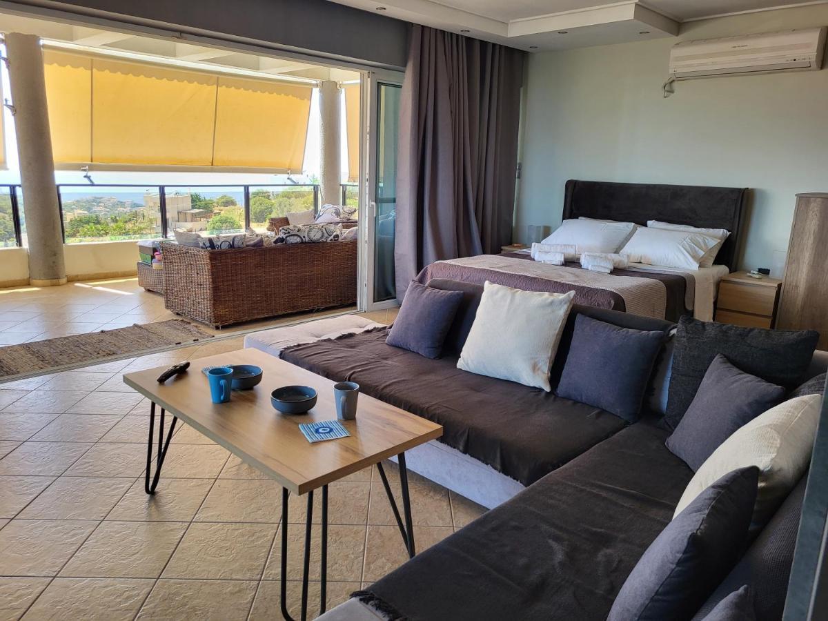 "Stergiou Luxury Apartment 2Nd Floor" Με Κοινη Πισινα Saronida Luaran gambar