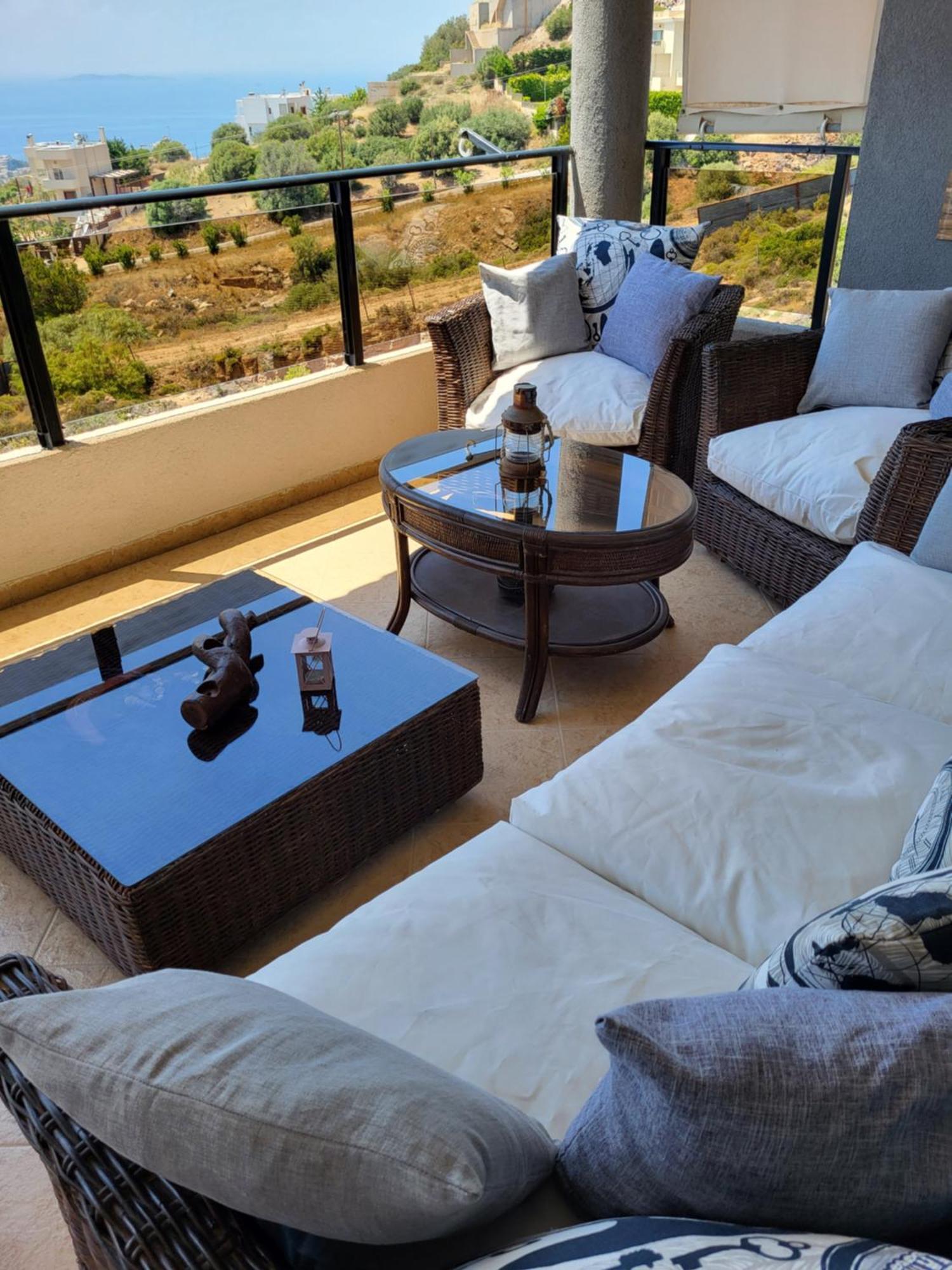 "Stergiou Luxury Apartment 2Nd Floor" Με Κοινη Πισινα Saronida Bilik gambar